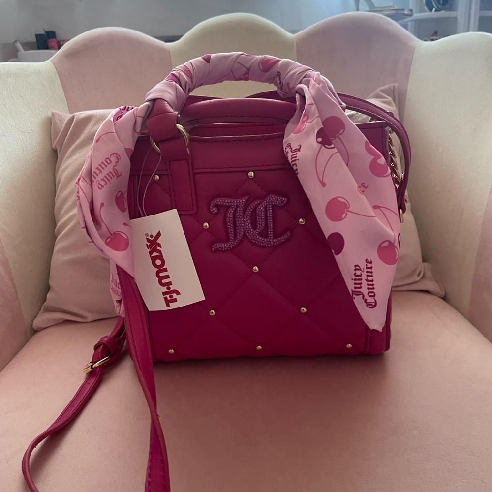 Juicy Couture Fuchsia Quilted Satchel